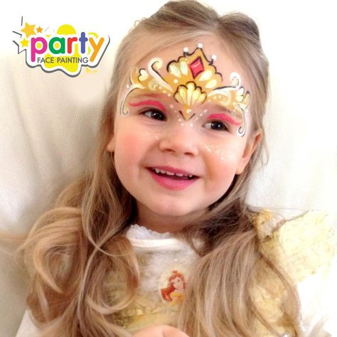 Princess Belle Face Painting Tiana Face Paint, Face Painting Princess, Disney Face Painting, Princess Face Painting, Face Painting Images, Fairy Face Paint, Facepainting Ideas, Professional Face Paint, Princess Face