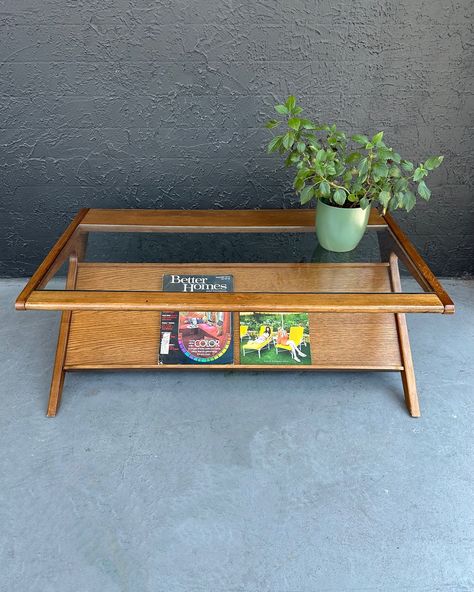 MC Style Cantilever Coffee Table with Integral Magazine Rack ⠀⠀⠀⠀⠀⠀⠀⠀⠀ Era: 1960s Maker: n/a Dimensions: H: 16” W: 45” D: 27” Material: glass & wood Condition: great Price: [SOLD] Vendor: @greenfuzzvintage 1970s Home& Garden mags $12 each ⠀⠀⠀⠀⠀⠀⠀⠀⠀ Local pick up: please pick up within 2 days of purchase. Otherwise, there is a $10 / day STORAGE FEE. Thank you. ⠀⠀⠀⠀⠀⠀⠀⠀⠀ Contact us about US delivery ⠀⠀⠀⠀⠀⠀⠀⠀⠀ ⠀⠀⠀⠀⠀⠀⠀⠀⠀ View & purchase through link👆🏽 DM with additional questions or shipping ... 1970s Home, Mcm Furniture, Austin Homes, Better Homes, Furniture Store, Magazine Rack, House Colors, 1960s, Conditioner