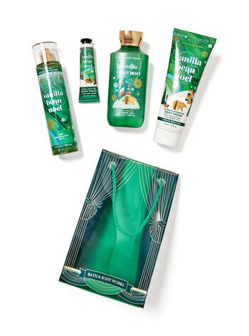 Vanilla Bean Noel Gift Bag Set | Bath & Body Works Vanilla Bean Noel, Cross Country Trip, Fragrance Mist, Gift Sets, Holiday Treats, Fragrance Notes, Bath Body Works, Bag Set, Vanilla Bean