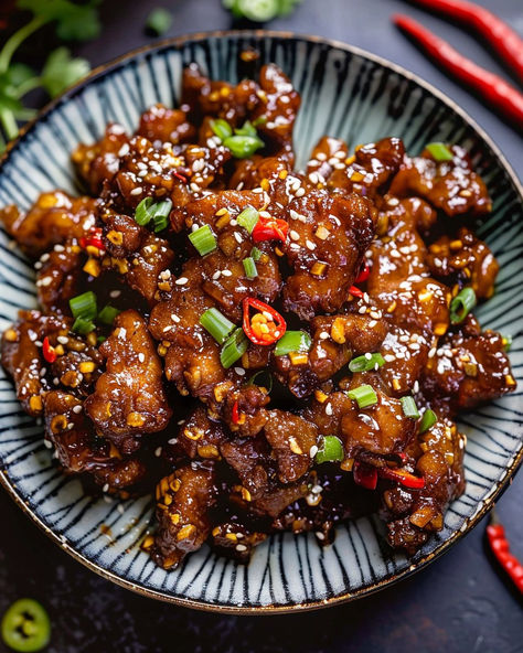 Taste the spice tonight with our Crispy Chili Beef!  Dive into this Asian delight for a sizzling evening meal. Crispy Chili Beef, Chili Beef, Crispy Beef, Main Entrees, Beef Strips, Marinated Beef, Homecooked Meals, Beef Chili, Hoisin Sauce