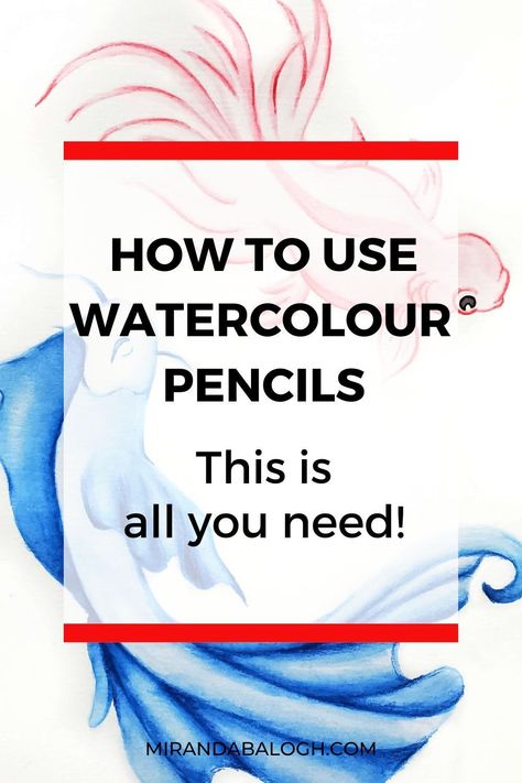 What is the difference between watercolour pencils and regular pencils? Well, coloured pencils are made with an oil or wax binder whereas watercolour pencils are water-soluble. That being said, how do you use watercolour pencils? There are many watercolour pencil techniques that use both wet and dry application. To learn more, check out this guide about watercolour pencils for beginners to discover why you should create art with them. Water Soluble Pencil Art, How To Colour In With Pencils, Using Watercolour Pencils, Water Pencil Art, How To Draw With Coloured Pencils, Watercolour Pencils Tutorial, How To Use Watercolour Pencils, Watercolour Pencils For Beginners, Watercolor Pencil Art Ideas Inspiration