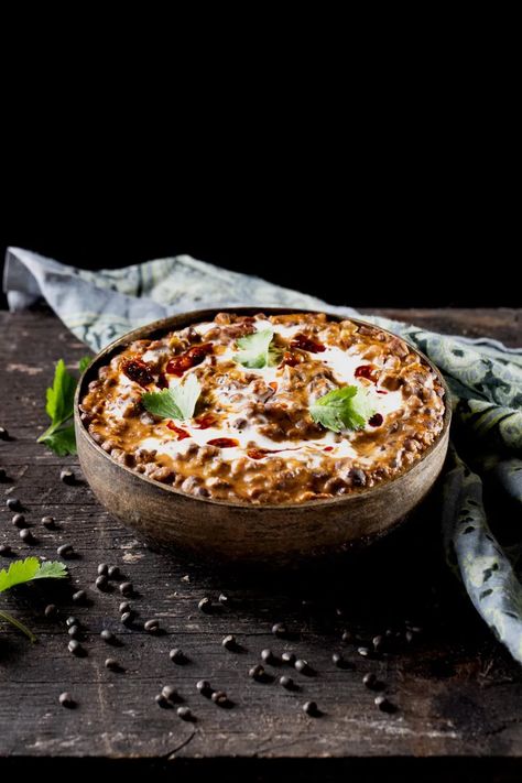 Dal Makhani – Instant Pot and Stovetop Methods - Indiaphile Indian Dal, Dal Makhani, Lentil Dal, Black Lentils, Vegetarian Dish, Lentil Curry, Kidney Beans, Green Chilies, Creamy Sauce