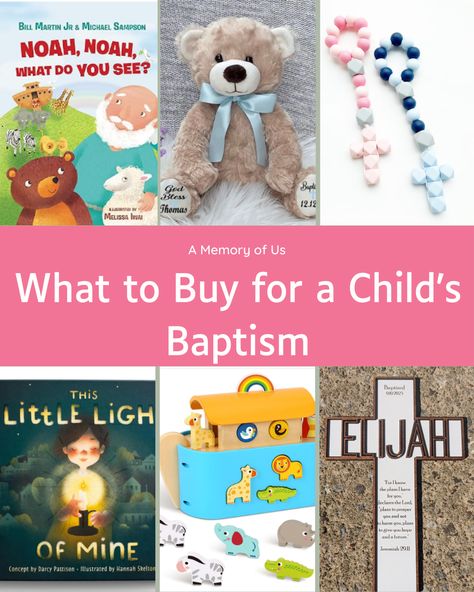 I've rounded up some of my favorite gift ideas for a child's baptism in today's post. Everything included we either have or have gifted to a child on their baptism day. These are all great religious gift ideas for a little one. If you are looking for ideas on what to buy for a baptism gift, check out today's post! Baptism Gifts For Kids, Baptism Gifts For Baby Boy, Baptism Gifts For Baby Girl, Baptism Gift Ideas, Baptism Presents, Baby Baptism Gifts, Toddler Girl Gifts, Childrens Bible, Baby Baptism