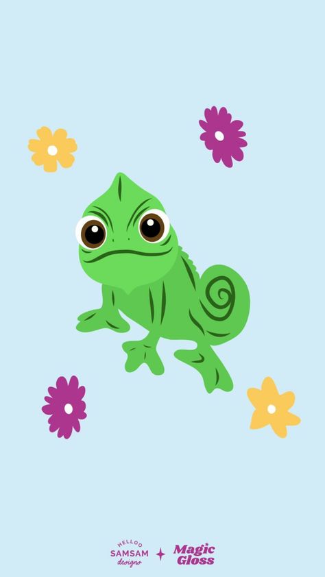 Tangled Chameleon, Chameleon Painting, Disney Backgrounds, Disney Background, Disney Phone Wallpaper, Highlight Cover, Highlight Covers, Disney Films, Story Highlights