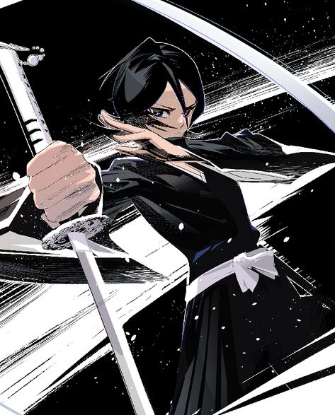 Bleach Drawing, Rukia Bleach, Bleach Rukia, Ichigo Y Rukia, Rukia Kuchiki, Kuchiki Rukia, Bleach Anime Ichigo, Bleach Anime Art, Bleach Fanart