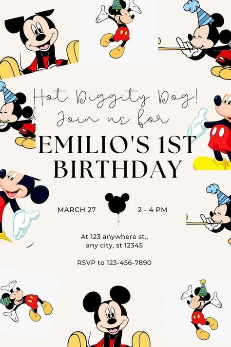 Wonderland Dreams: Kids Wonderland Birthday Invitations Invitation Card Design Mickey Mouse, Mickey Invitations 1st Birthday, Mickey Mouse Invitations 1st Birthday Templates, Mickey Mouse Digital Invitations, Mickey 3rd Birthday Party Invitation, Mickey Mouse Birthday Party Ideas 1st For Boys Decor, Mickey Mouse Birthday Invitations Templates, Mickey Mouse Birthday Invitations Free, Mickey Mouse Birthday Decorations 1st