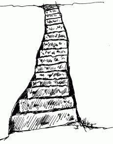 Step by Step: Drawing a Stairway with Pen and ink How To Draw Stairs, Pen And Ink Drawings, Pencil Drawing Tutorials, Diy Rock Art, Iris Folding, Happy Drawing, Ink Drawings, Stairway To Heaven, Step Drawing