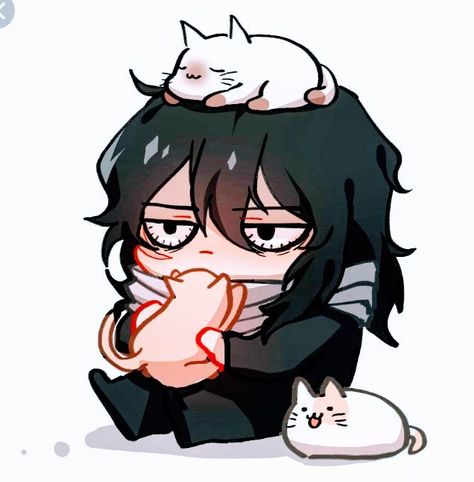 Cute Aizawa, Shota Aizawa, Chibi Wallpaper, Stickers Anime, Anime Smile, Anime Printables, Letting Go Of Him, Kawaii Chibi, Anime Stickers