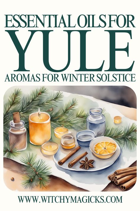 Discover essential oils for Yule, with magical aromas to enhance your Winter Solstice rituals and celebrations. Yule Celebration Winter Solstice, Winter Solstice Simmer Pot, Yule Recipes Pagan, Yule Festivities, Yule Ideas, Samhain Traditions, Winter Solstice Rituals, Yule Winter Solstice, Simmer Pots