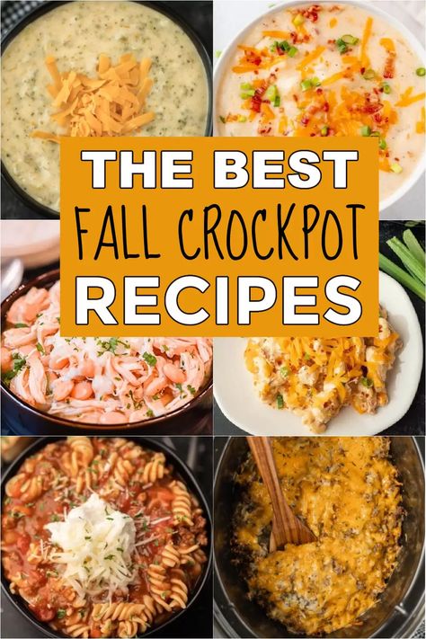 45 Easy Fall Crockpot Recipes - Eating on a Dime Fast Easy Healthy Recipes, Crockpot For Large Groups, Crock Pot Family Dinners, Easy Dinner Recipes For Two Crockpot, Fall Potluck Crockpot Recipes, Hearty Fall Dinner Recipes, 10hr Crockpot Recipes, Creamy Crockpot Recipes, Cork Pot Recipes