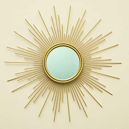 Amazon.com: Sunburst Wall Mirror Sunburst Mirror Wall, Small Modern Living Room, Boho Mirror, Sun Mirror, Gold Sunburst, Decorative Mirrors, Mirror Gold, Sunburst Mirror, Gold Sun