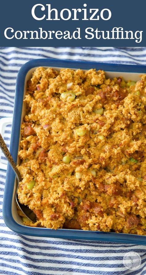 Chorizo Cornbread, Chorizo Stuffing, Cornbread Stuffing Recipes, Cornbread Stuffing, Stuffing Recipes For Thanksgiving, Vegetable Side Dishes Recipes, Thanksgiving Stuffing, Best Pasta Recipes, Stuffing Mix