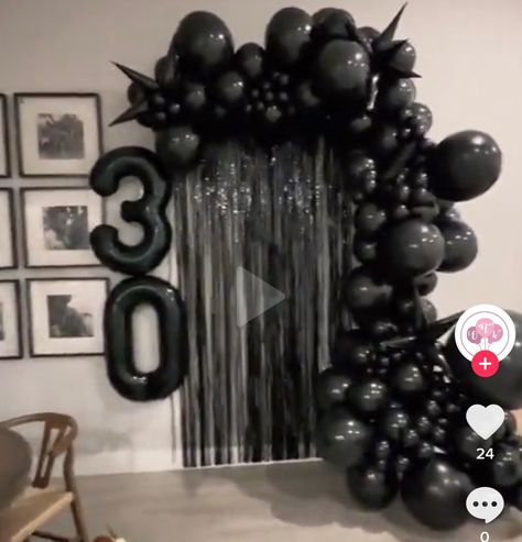 Rip To My 20s Party Decor Diy, Rip To My 20s Table Decor, 30th Black Birthday Ideas For Women, Flapper 30th Birthday, Goth Birthday Party Aesthetic, Black Theme Bday Party, Rip Twenties Birthday Party, 30th Birthday Black Theme, Goth 30th Birthday