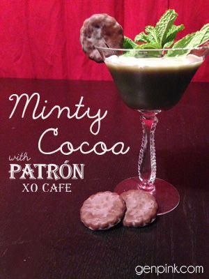 Minty Cocoa with Patron XO Cafe | Valentine's Day cocktails Patron Xo Cafe Recipes, Patron Xo Cafe, Boozy Milkshake, Day Cocktails, Cafe Recipes, Working With Brands, Colorful Drinks, Mix Drinks, Tequila Cocktails