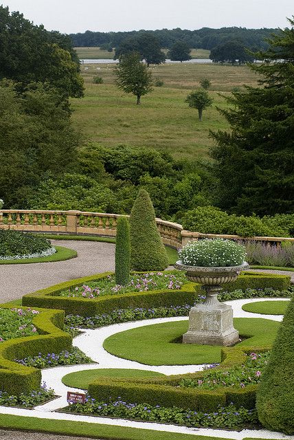 Tatton Park, Cheshire |    Italian Parterre Garden (by Joseph Paxton) Corner Landscaping, Tatton Park, Landscaping Architecture, Parterre Garden, Garden Interior, Gardens Of The World, Topiary Garden, Formal Garden, Italian Garden