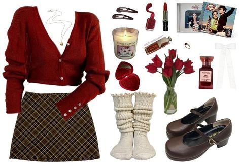 Cinnamon Girl Outfit, Socialite Aesthetic, Weasley Christmas, Poetry Aesthetics, Art Student Outfit, Laufey Core, Christmas Fashion Outfits, Dark Academia Outfits, Collage Outfits