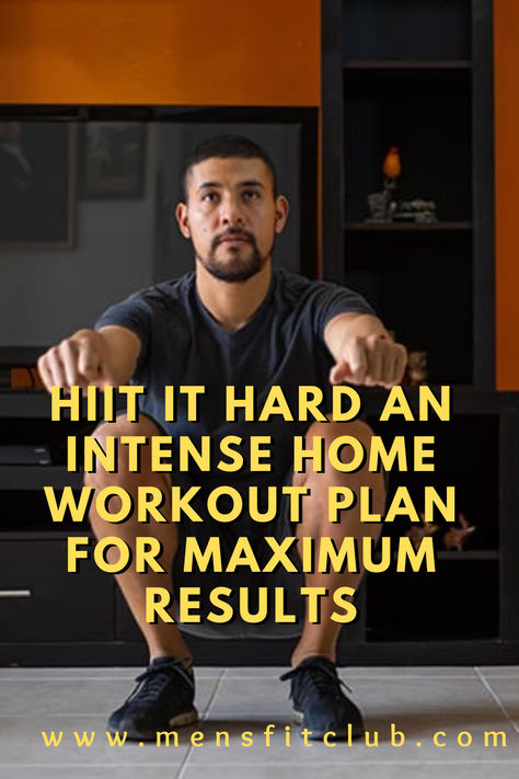 HIIT Workout Plan at Home: A high-intensity interval training routine designed for home workouts. This plan includes exercises like jump squats, burpees, mountain climbers, and push-ups, perfect for burning calories and building endurance with minimal equipment. 15 Minute Hiit Workout At Home, Beginner Hiit Workout At Home, Hitt Workout At Home, Beginner Hiit Workout, At Home Hiit Workout, Intense Home Workout, 15 Minute Hiit Workout, Beginner Hiit, Home Hiit Workout