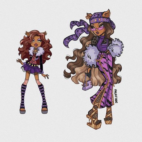 @mukitoons’s Instagram post: “🌙✨ Redesign sketch of clawdeen 🌙✨ . Idk what happens when I draw clawdeen cause I always feel I fail XD but well here she is wearing a…” Arte Monster High, Moster High, Cartoon Girls, Monster High Art, Monster High Characters, Monster High Doll, High Art, Monster High Dolls, Monster Girl