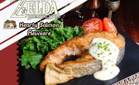 Nerdy Food, Geek Food, Zelda Breath Of The Wild, Cooking Salmon, Legend Of Zelda Breath, Wild Food, Zelda Breath, Game Food, Inspired Recipes