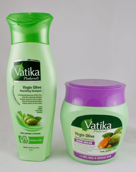 Vatika Naturals Virgin Olive Shampoo and Hair Mask Review Vatika Shampoo And Conditioner, Vatika Shampoo, Vatika Hair Oil, Indian Hair Oils, Indian Hair Care, Argan Oil Hair Mask, Hair 101, Luxy Hair, Afghan Fashion