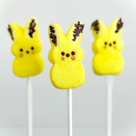 Quyen Tran’s Instagram photo: “Pikachu, I choose you! Peeps + Pokémon mash up. Quickly transform Easter Bunny Peeps to Pikachu with chocolate sprinkles & a little red…” Pokemon Easter, Bunny Peeps, Pokémon Party, Pokemon Party, Chocolate Sprinkles, I Choose You, Easter Bunnies, 6th Birthday, I Choose