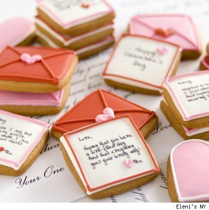 Google Image Result for http://vol25.typepad.com/.a/6a00e552088d2b88340133f2fe8752970b-650wi Letter Cookies, Valentines Day Cookies, Pretty Cookies, Creative Cookies, Cookie Inspiration, My Funny Valentine, Valentine Cookies, Cookies Decorated, Iced Cookies