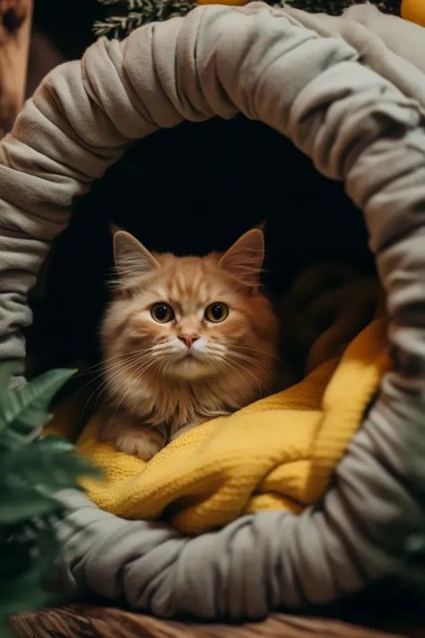 Craft a purr-fect haven for your cat with this step-by-step DIY Cat Cave guide. Learn how to create a cozy retreat that your feline friend! #diycatcave #catcave #diycave #cats Diy Wool Cat Cave, Cat Cave Diy, Cave Diy, Chat Diy, Diy Wool, Wool Cat, Funny Cat Photos, Cat Cave, Diy Cat