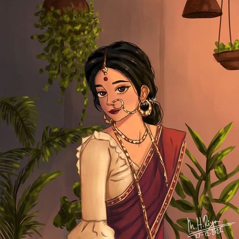 Desi Girl Art, Bengali Illustration, Kolkata Aesthetic, Best Digital Art, Before Exam, Saree Photography, Batgirl Art, Girls Pfp, Pencil Sketches Easy