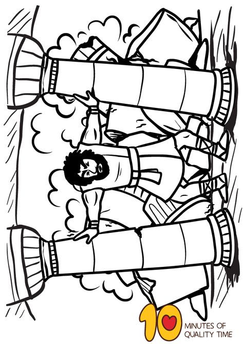 God Gave Samson Strength Coloring Page Samson Coloring Page, Samson Coloring Page Free Printable, Samson Craft Sunday School, Samson Bible Craft, Armor Of God Coloring Page, Samson And The Lion, Samson Craft, Samson Bible, Up Coloring Pages