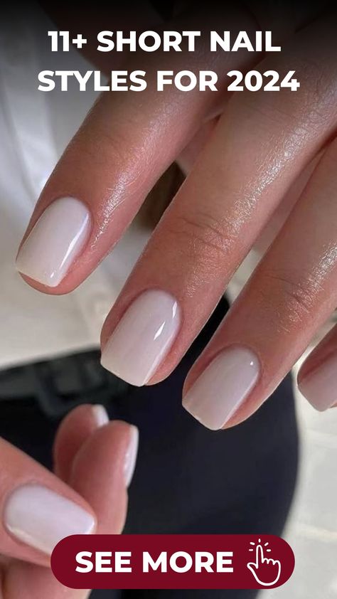 Acrylic Nails Squoval Design, Cute Clean Short Nails, Nail Ideas For Wide Nails, Full Set Gel Nails Short, Vacation Manicure Short Nails, Short Taper Square Nails, Squoval Nail Shapes, Classy Squoval Nails, Short Nails Clear Design