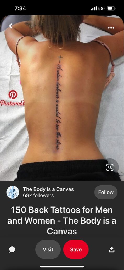 Tattoo Spine, Blessed Tattoos, Word Tattoo, Health Words, Back Tattoos For Guys, Spine Tattoo, Spine Tattoos, Back Tattoos, Word Tattoos