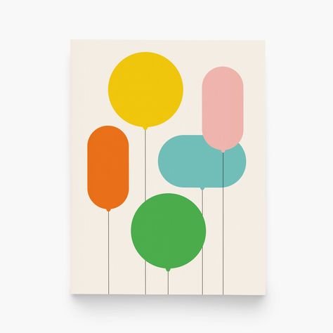 Minimal Birthday Card Design, Modern Birthday Card, Happy Birthday Hot, Ways To Say Hello, Boat Stickers, Colorful Balloons, Modern Birthday, Baby Greeting Cards, Random Ideas