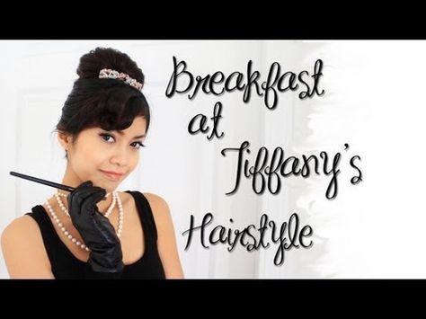 Classic Hairstyle of The 60s Audrey Hepburn Inspired Holly Golightly Hair Tutorial, Audrey Hepburn Hair, Audrey Hepburn Breakfast At Tiffanys, Audrey Hepburn Inspired, Pinup Hair, Breakfast Photography, Hair Updos Tutorials, Braids Ideas, Holly Golightly