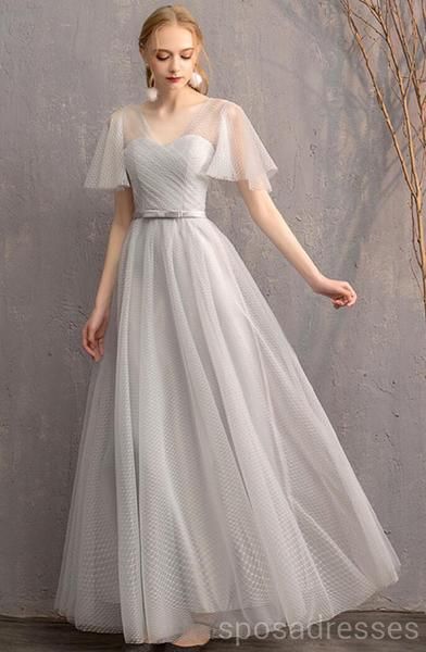 Satin And Tulle Bridesmaid Dress, Mermaid Long Bridesmaid Dresses, Junior Formal Dresses, Cheap Bridesmaid Dresses Online, Gray Floor, Grey Floor, Junior Bridesmaids, Light Grey Dress, Cheap Homecoming Dresses