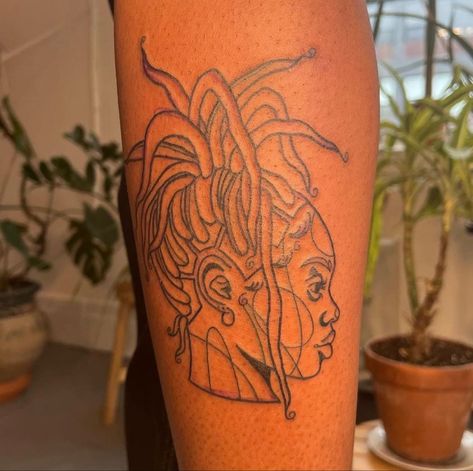 Rebirth Tattoos, Empowerment Tattoo, Black People Tattoos, Minimalist Tattoo Ideas, African Tattoo, Tattoo Board, Black Girls With Tattoos, Tattoos For Black Skin, Red Ink Tattoos