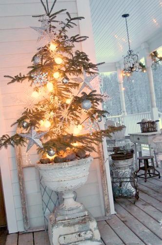 Decorating With Urns {Christmas Edition} Here are some beautiful ideas on how to add impact to your homes entry & home interiors with elegant to rustic urn arrangements and displays #Christmas #curbappeal #frontporch #Christmasdecorating #urn #outdoordecorating Christmas Planter, Small Christmas Tree, Christmas Porch, The Porch, Noel Christmas, Decorations Christmas, Merry Little Christmas, Holiday Inspiration, Country Christmas