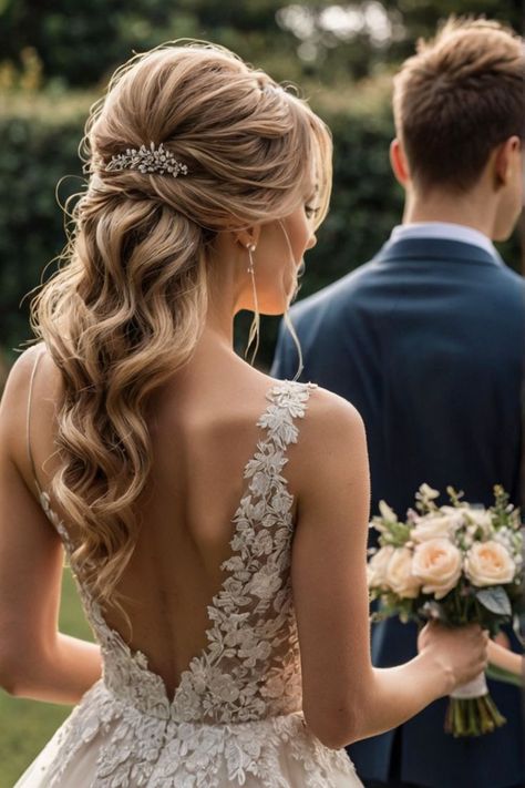 Elegant wedding hairstyle for women featuring a classic updo with delicate accessories, perfect for brides seeking a timeless look on their special day Bride Hairstyles Updo, Wedding Hairstyles For Women, Bride Hairstyles For Long Hair, Romantic Waves, Wedding Hairstyles For Medium Hair, Timeless Looks, Classic Updo, Bridal Hair Inspiration, Ball Hairstyles