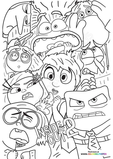 Free Inside Out 2 Coloring Pages - Coloring Pages for kids Up Coloring Pages Pixar, Inside Out Characters Coloring Pages, Coloring Pages Movies, Inside Out Colouring Pages, Inside Out Doodle, Inside Out 2 Coloring Pages, Inside Out 2 Drawing, Inside Out Characters Drawings, Pixar Coloring Pages