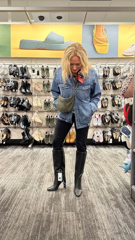 I Tried On All Of The New Boots At Target And These 8 Are My Favorite - Emily Henderson Black Heel Boots Outfit, Wearing Ankle Boots, Heels Boots Outfit, Western Dress With Boots, Target Boots, Real Leather Boots, Heel Stretch, New Boots, Emily Henderson