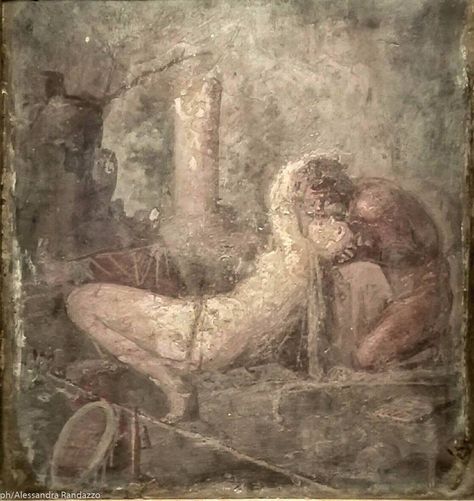 Secret Cabinet of the Archaeological Museum of Naples #MANN Pompeii Art, Pompeii Paintings, Roman Paintings, Roman Wall, Ancient Pompeii, Ancient Mediterranean, Archeological Museum, Ancient Roman Art, Mediterranean Art