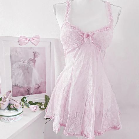 ♡ Pink Lace Babydoll ♡ – Babydoll Boutique Babydoll Outfit Aesthetic, Pinterest Famous, Fairycore Cottagecore, Lace Babydoll, Lingerie Dress, Pretty Lingerie, Madison Beer, Nightgowns, Fashion Line