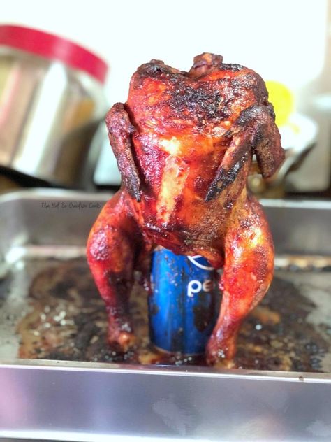 BBQ Pepsi Can Chicken - The Not So Creative Cook Chicken Rub Recipes, Best Chicken Dishes, Carrots And Dates, French Apple Cake, Dates Cake, Can Chicken, Pepsi Can, Beer Can Chicken, Rum Recipes