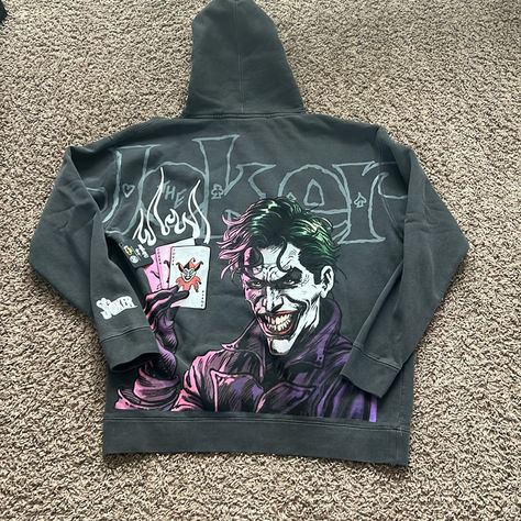 Joker X Civil Regime X Harley Quinn Soldout Limited Gotham Hoodie Black Size Large Brand New With Tags. Joker Hoodie, Tomboy Style Outfits, Tomboy Fashion, Style Outfits, Harley Quinn, Gotham, Black Hoodie, Man Shop, Sweatshirts Hoodie