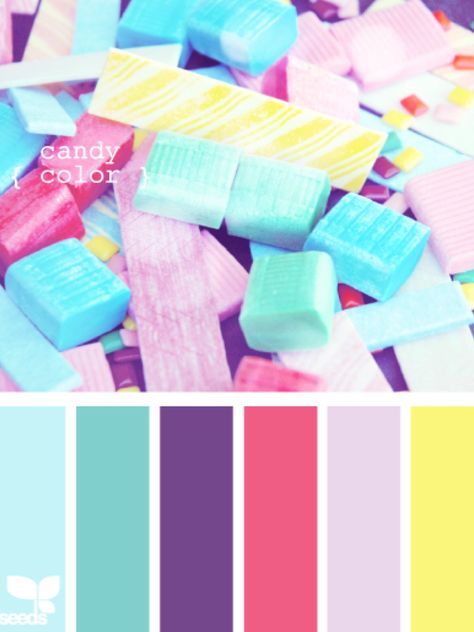 Hues Vibrant Colour Scheme, Vibrant Pastel Color Palettes, Candy Color Palette, Best Color Schemes, Kunst Inspiration, Design Seeds, Blue Door, Colour Combination, Colour Schemes