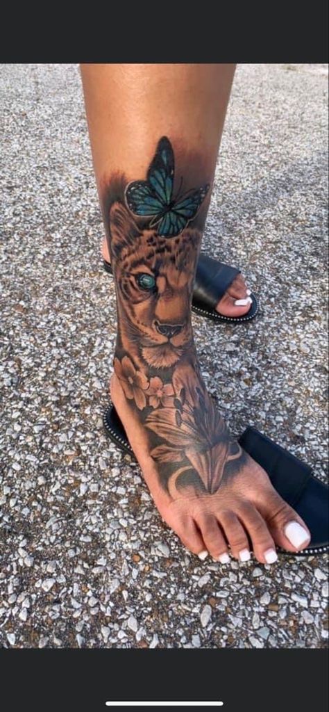 Tattoos For Women Black Women, Shin Tattoo Black Women, Foot Leg Tattoos For Women, Foot And Shin Tattoos For Women, Foot Sleeve Tattoo, Leg Cover Up Tattoos For Women, Foot Cover Up Tattoos For Women, Thigh Cover Up Tattoo Women, Black Women With Tattoos