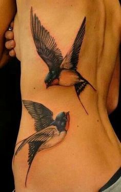 swallow tattoo realism | ... swallow tattoo on Pinterest | Swallow, Swallow tattoo and Bird tattoos Barn Swallow Tattoo, Girl Rib Tattoos, Tattoo Ribs, Swallow Bird Tattoos, Sparrow Tattoo, Petit Tattoo, Swallow Tattoo, Tattoo Zeichnungen, Tattoo Girls