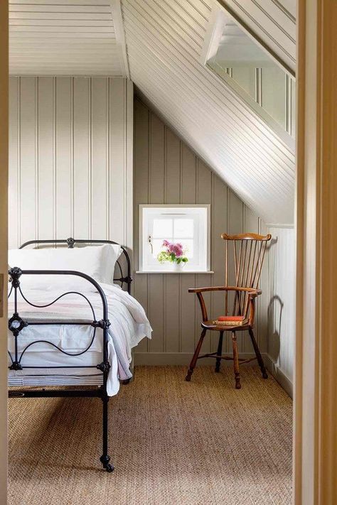 Ben Pentreath's Decorating Advice & Tips | Decorating Advice (houseandgarden.co.uk) Tongue And Groove Walls, Farmhouse Side Table, Cute Dorm Rooms, Attic Renovation, Attic Bedroom, Attic Rooms, Room Transformation, Tongue And Groove, Farmhouse Living