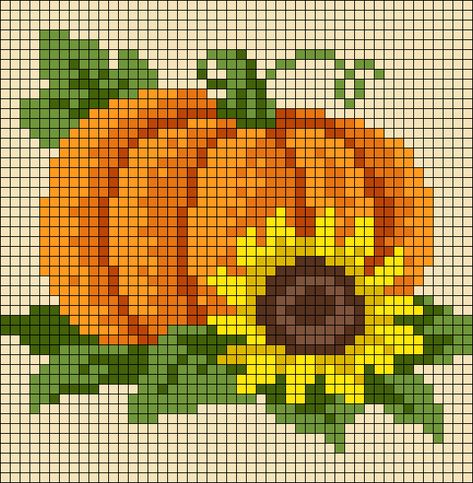 Alpha pattern #158792 | BraceletBook Fruits Cross Stitch, Cross Stitch Fruit Patterns, Acorn Pixel Art, Cross Stitch Pumpkin Free Pattern, Fall Alpha Patterns, Autumn Pixel Art, Thanksgiving Cross Stitch Patterns, Fall Pixel Art, Leaf Cross Stitch Pattern