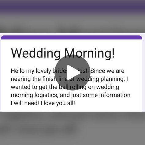 Bridesmaid Google Form, 2023 Bride, Google Form, Mom To Be, Google Forms, Morning Wedding, I Love You All, Wedding Board, Twitter Card