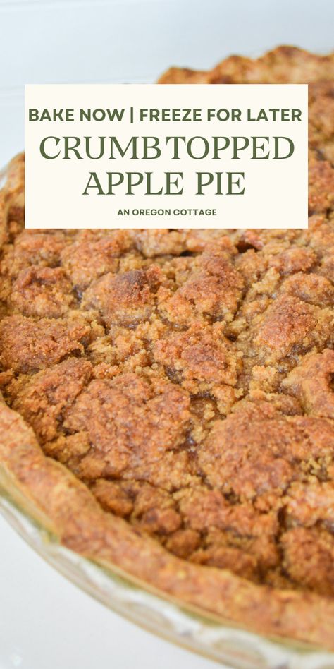 Packed with juicy cinnamon spiced apples and a buttery crumb topping, this crumb topped apple pie, or Dutch apple pie, is a pie lover's delight. The best part? You can bake right away OR prepare it ahead, freeze it, and then bake straight from frozen! A perfect treat for spontaneous gatherings, busy weeknights, or to get a head start on holiday baking. Canadian Thanksgiving Recipes, Crumb Topping For Pie, Apple Crumb Pie Recipe, Apple Crumb Pie, Dutch Apple Pie, Dutch Apple, Easy Pie Recipes, Baked Apple Pie, Apple Pie Recipes